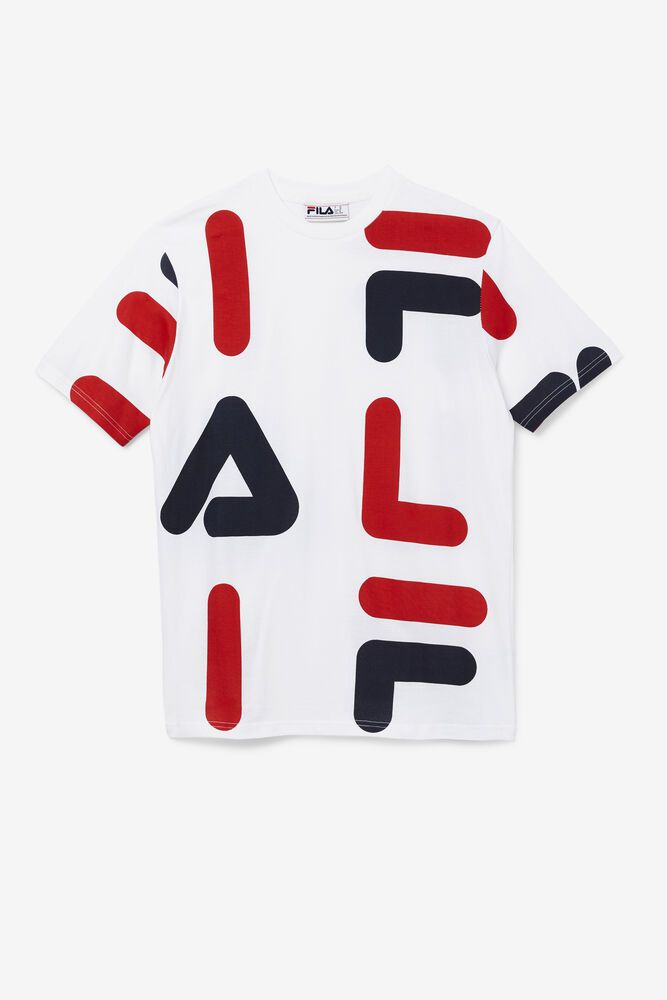 Fila Bennet T-Shirt White - Mens - 27083RYQS